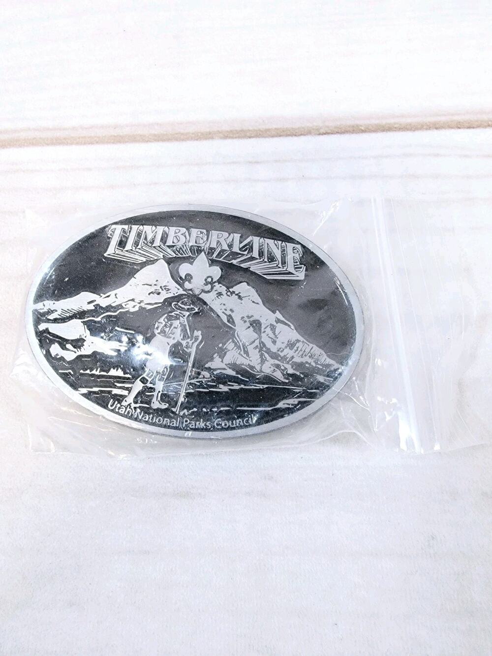 VTG Boy Scouts of America Camp Timberline Utah National Parks Belt Buckle BSA